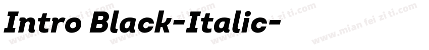 Intro Black-Italic字体转换